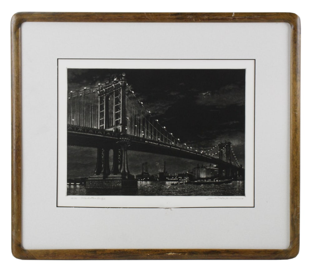 Manhattan Bridge, Etching, 1988 (1 of 9)