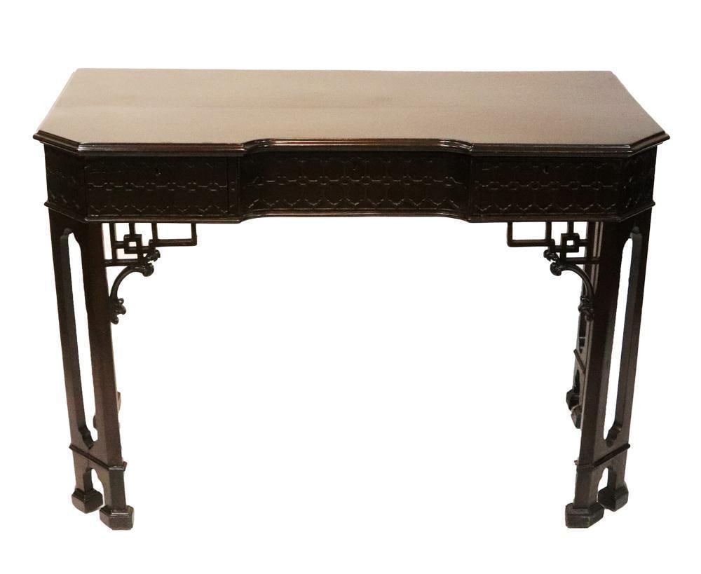 19thC English Chinese Chippendale Pier Table Desk (1 of 12)