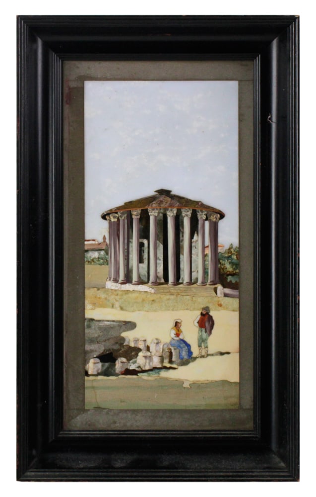 Pietra Dura Image of the Temple of Vesta, Rome (1 of 6)