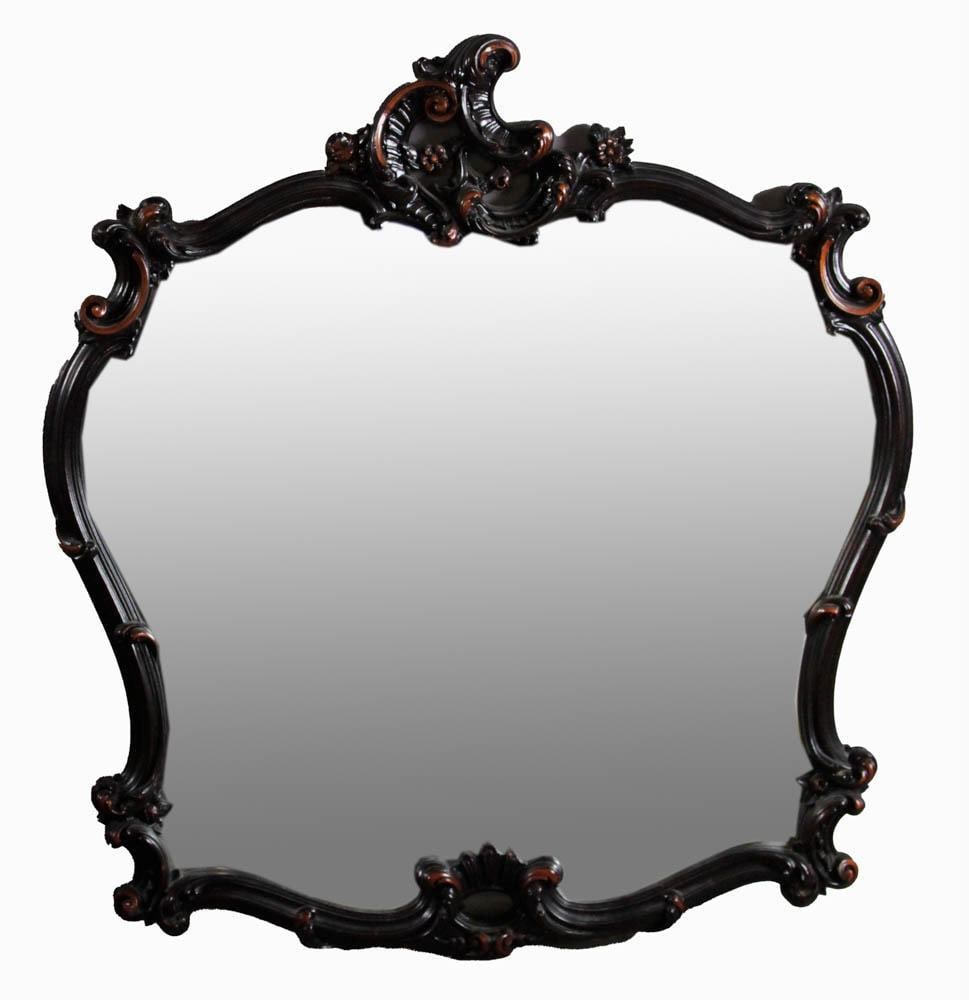 French Rococo-Style Mirror: French Rococo-style mirror, 54" x 48". Provenance: Gloucester, Massachusetts collection.