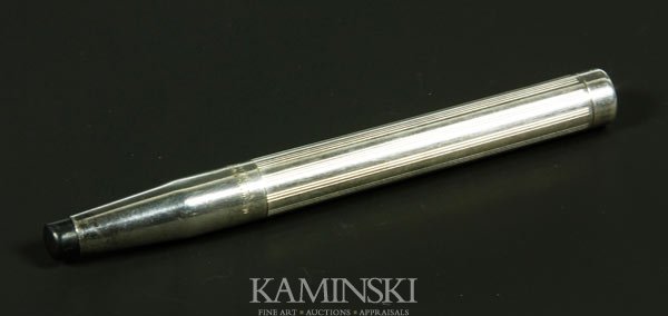 Jensen Sterling Pencil: Georg Jensen USA sterling silver pencil, 3 1/2” l, approximately 0.65 troy oz total weight.