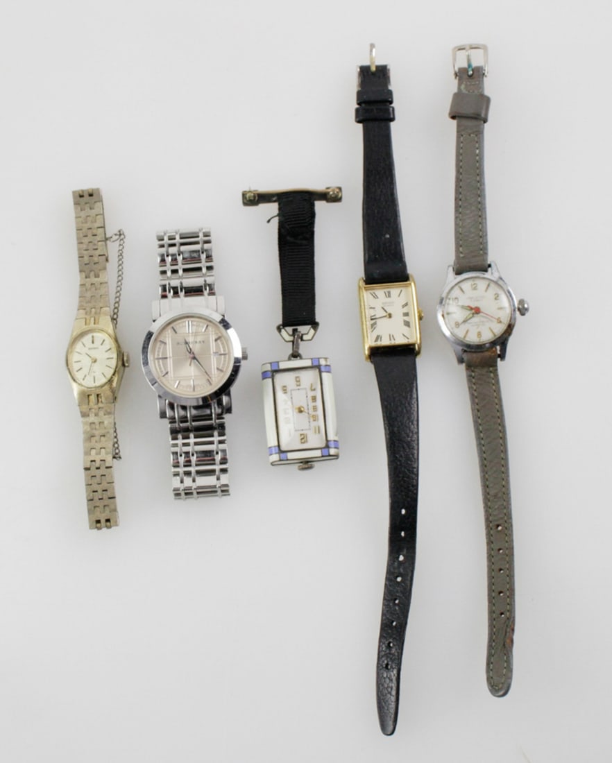 Vintage Wrist Watches, Enameled Pendant Watch (1 of 9)