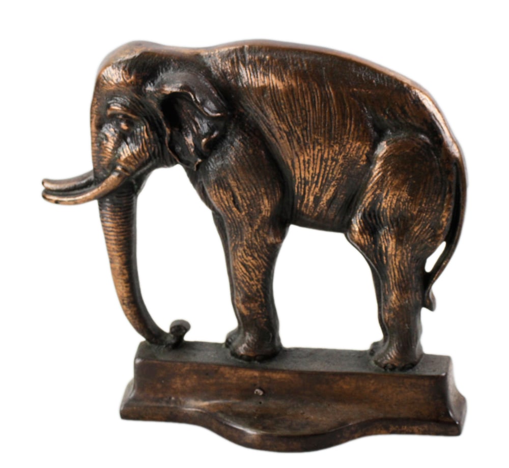 Davison Co. Bronzed Iron Elephant Doorstop (1 of 6)