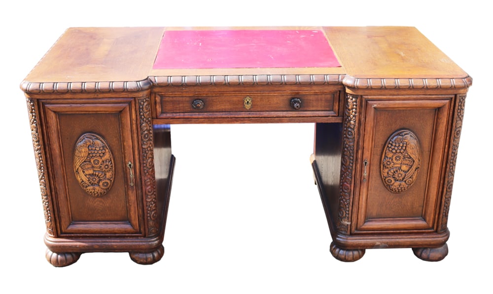 Fine 1920s/30s French Oak Library Desk (1 of 11)