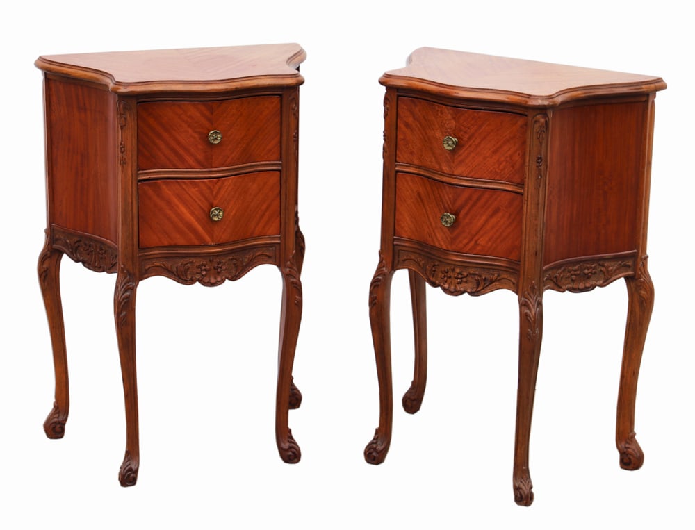 Pair of Italian Carved Two-Drawer Stands (1 of 6)