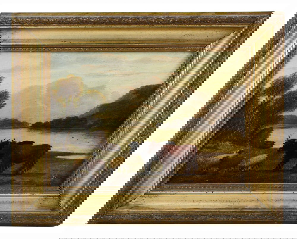 19thC English, Cattle and Sheep by Pond (1 of 10)