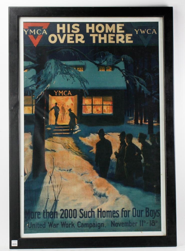 WWI YMCA Poster, His Home Over There (1 of 8)
