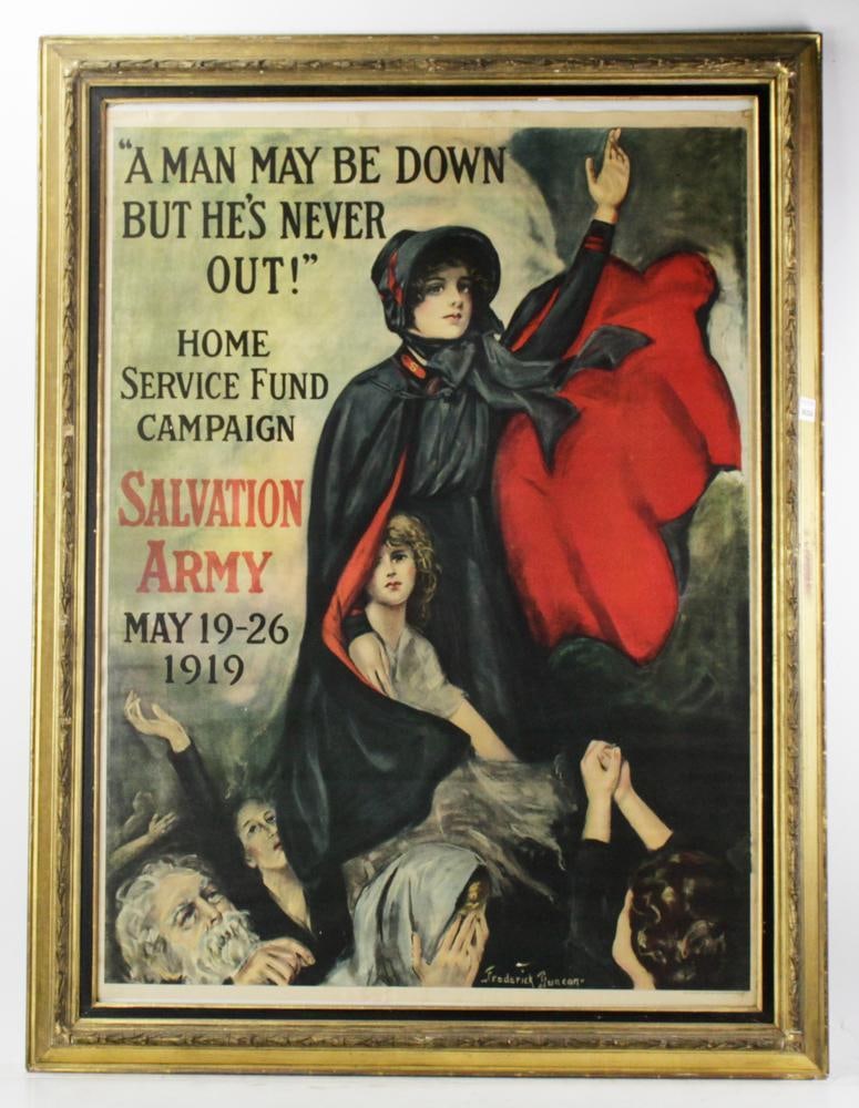 WWI Poster, Salvation Army, 1919, Frederick Duncan (1 of 11)