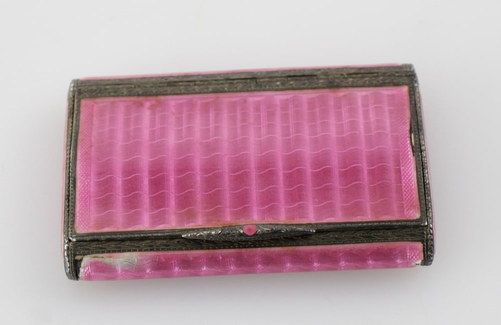 English Gilt Sterling and Guilloche Enamel Box (1 of 7)