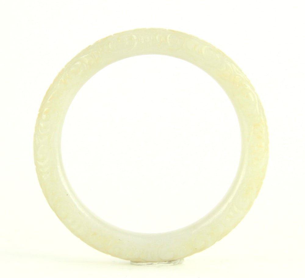 Chinese White Jade Bracelet (1 of 3)