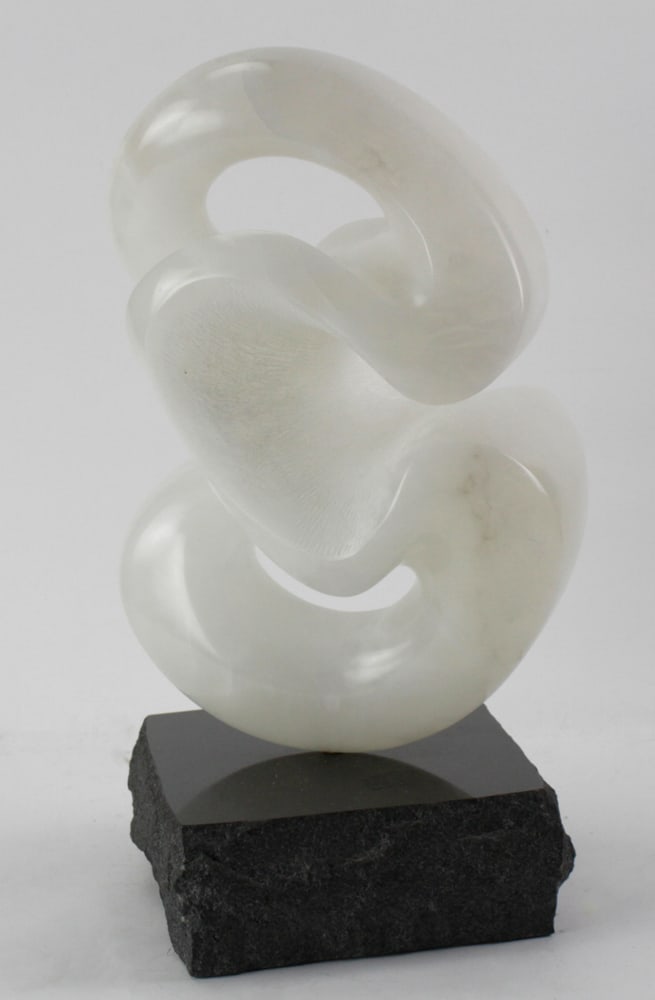 M. Dayon, Modern Alabaster Sculpture on Block (1 of 12)