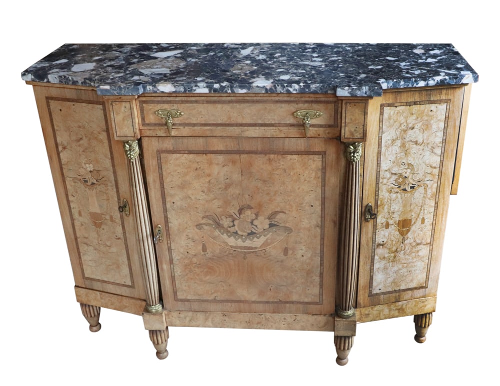 Pair of 19thC Enameled Bronze Urns on Marble (1 of 9)