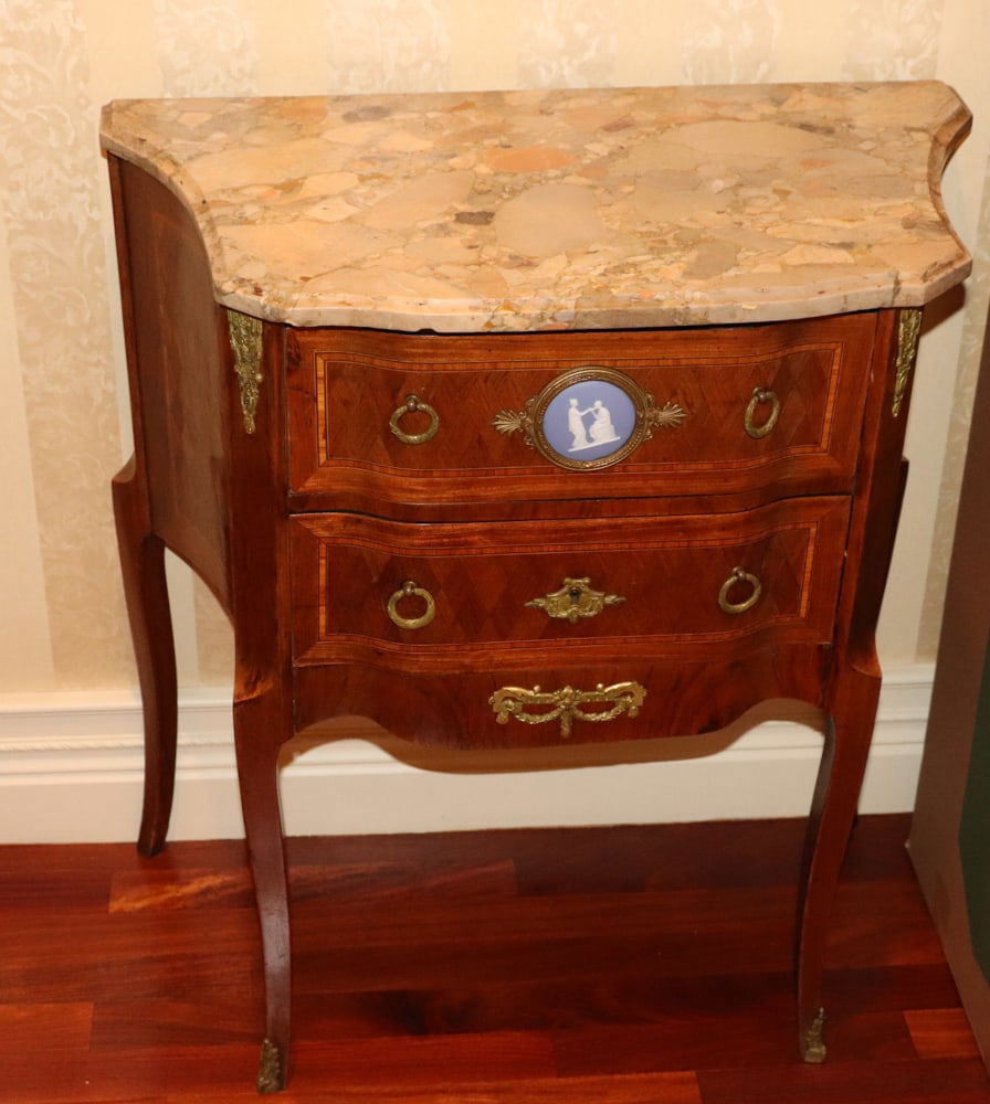 Antique French Stand with Jasperware Plaque (1 of 6)