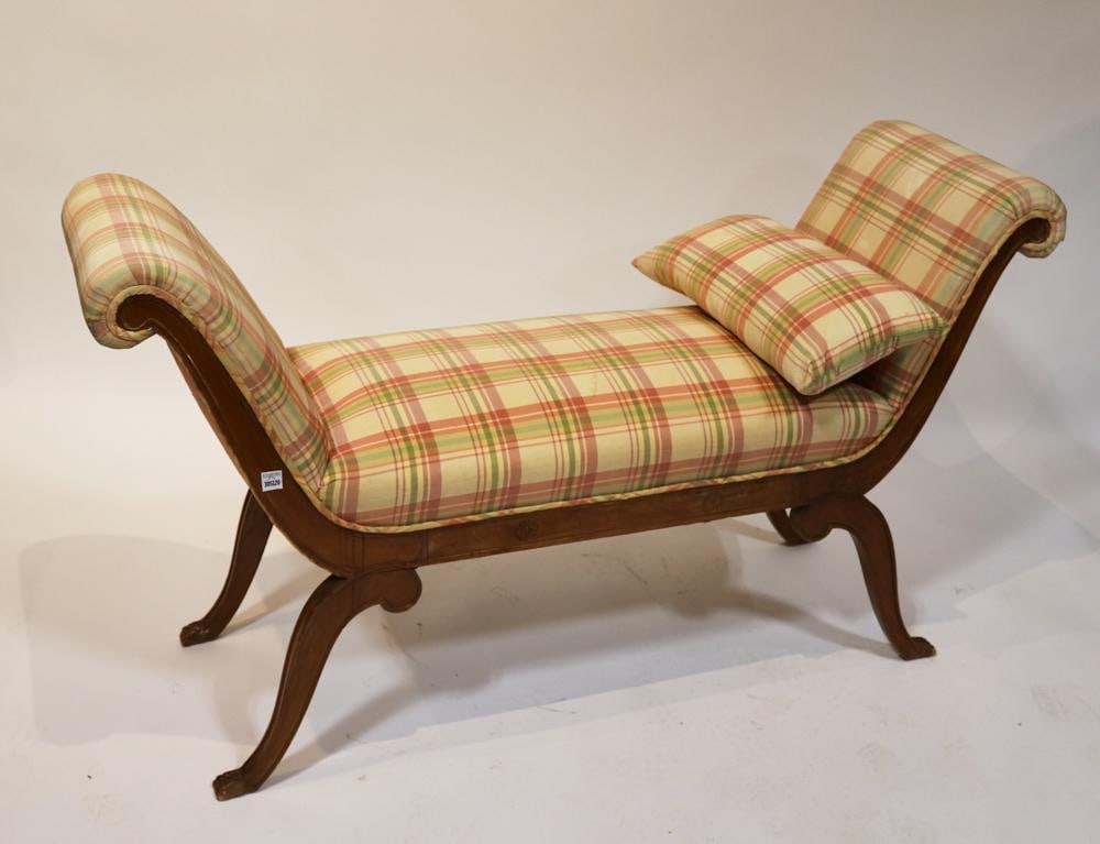 Neoclassical-style Upholstered Bench (1 of 2)