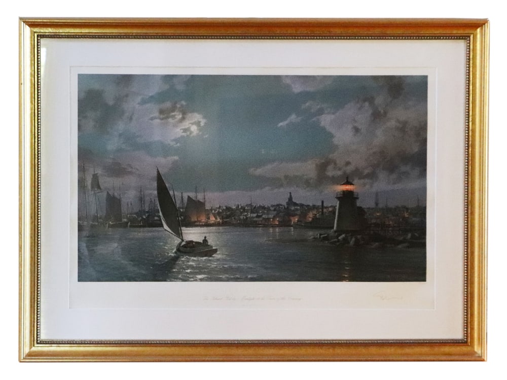 John Stobart, Nantucket by Moonlight, Print (1 of 8)