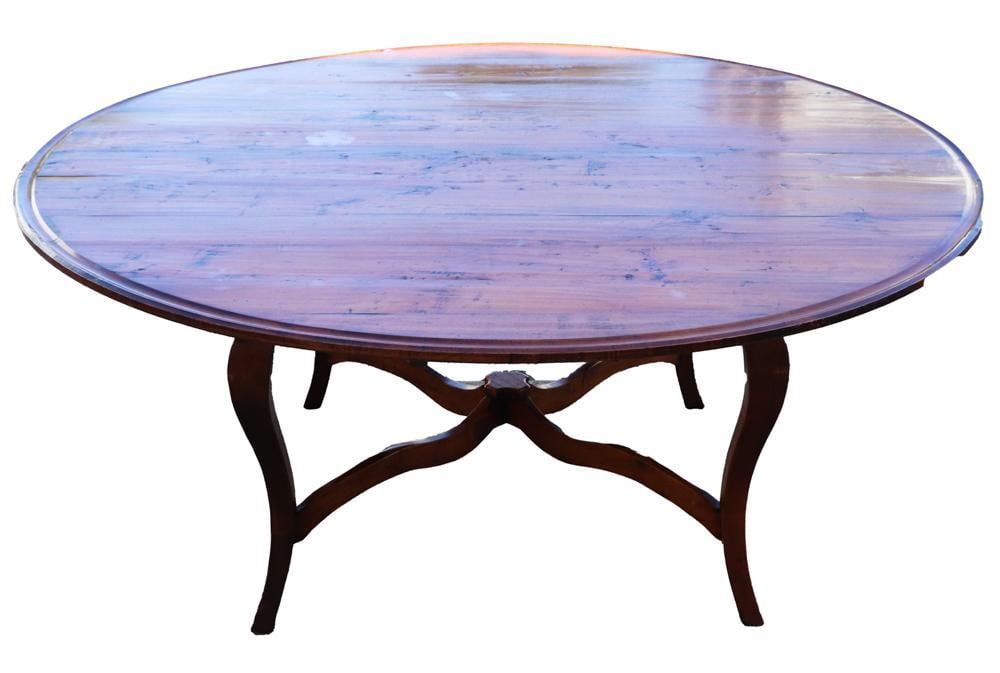 Contemporary Round Pine Table (1 of 5)