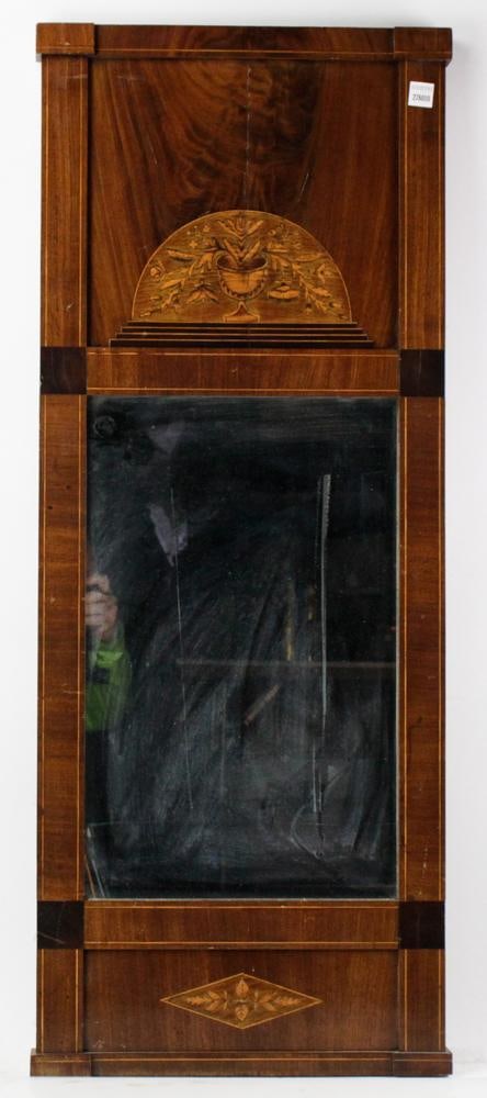 19thC Biedermeier Mahogany Mirror with Inlay (1 of 7)