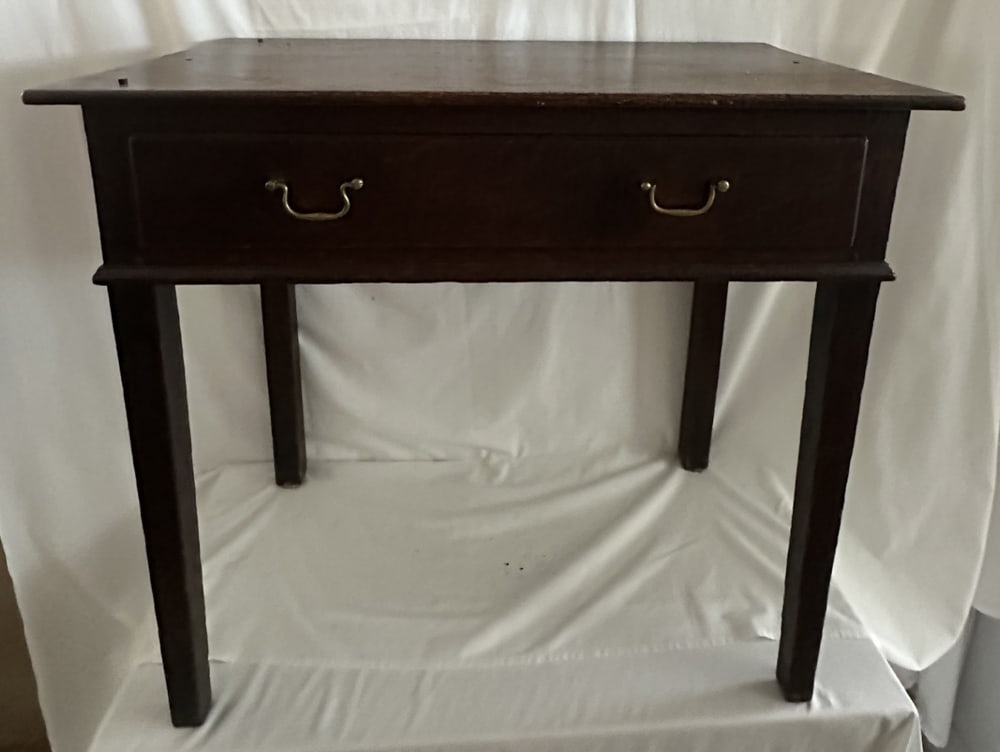 18thC English Oak Single-drawer Table (1 of 1)