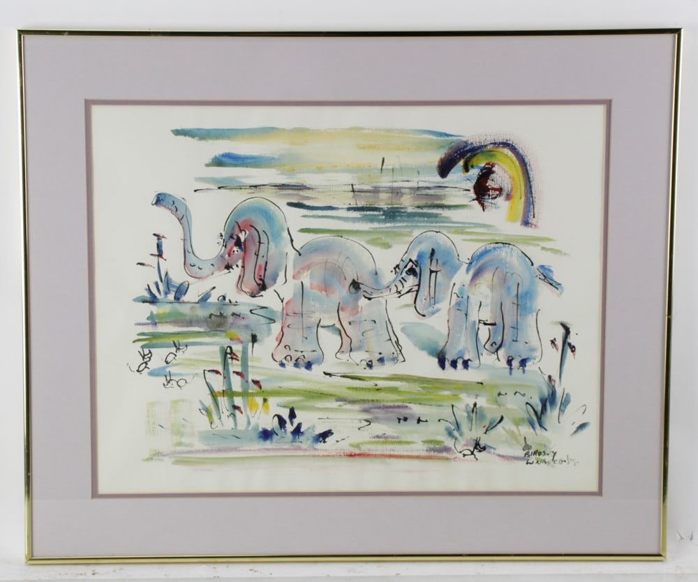 Birdsey, Elephants, Watercolor (1 of 8)