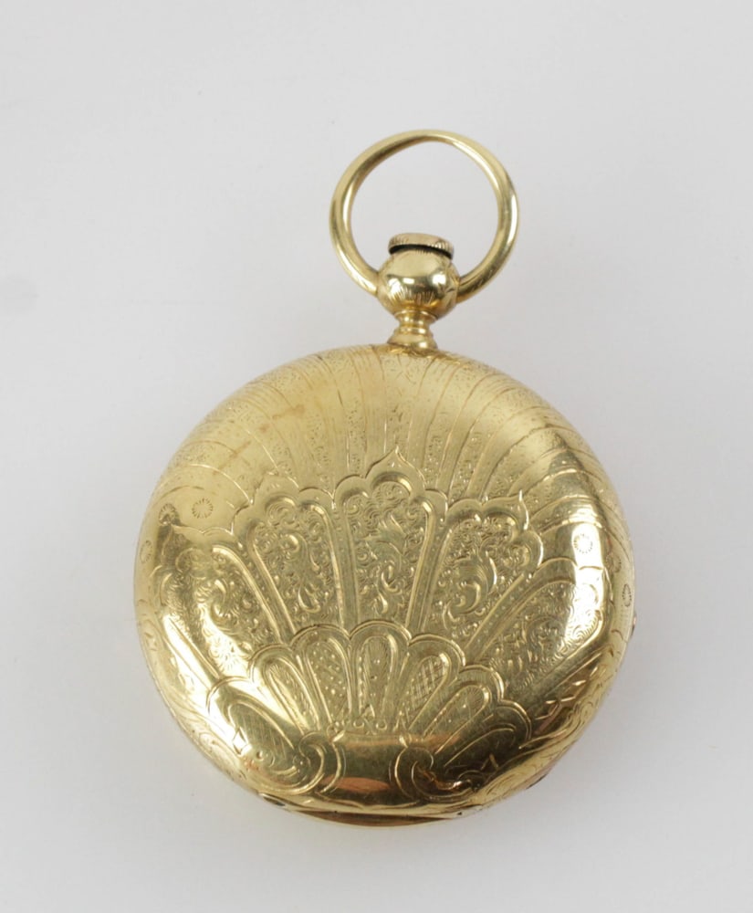 19thC English 18k Gold Key Wind Pocket Watch (1 of 7)