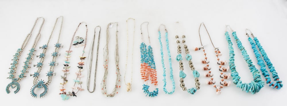 Stone, Silver and Bead Necklaces, Story Teller Earrings (1 of 12)