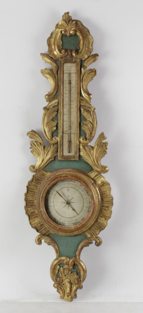 French Louis XV Period Giltwood Barometer (1 of 8)