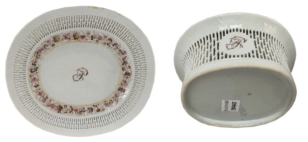 Late 18thC Chinese Export Reticulated Basket (1 of 10)