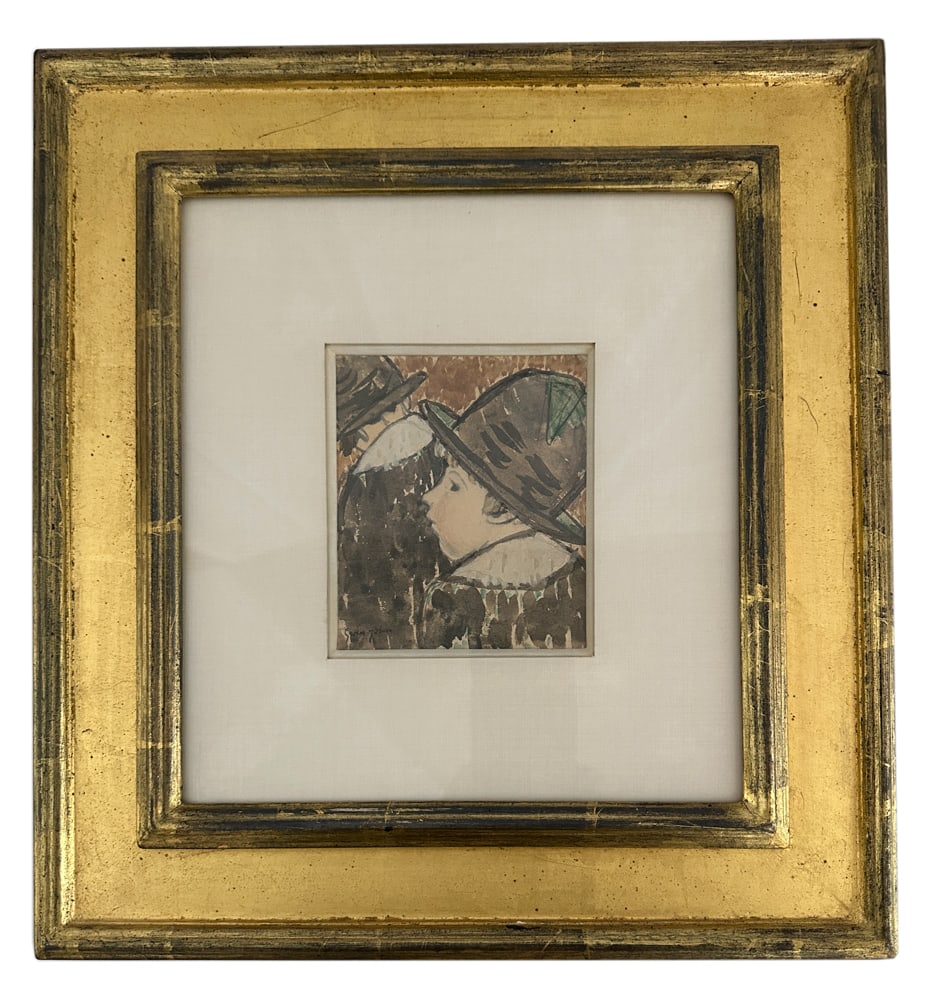 Gwen John, Two Little Girls in School Hats (1 of 6)