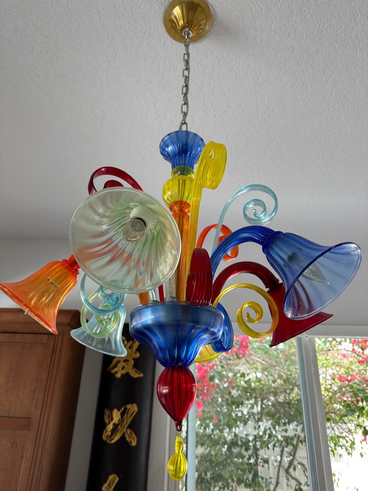 Murano Multi-color Glass Chandelier (1 of 3)