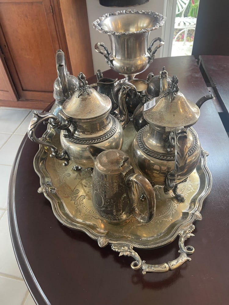 Silverplate Tea and Coffee Set with Tray (1 of 4)