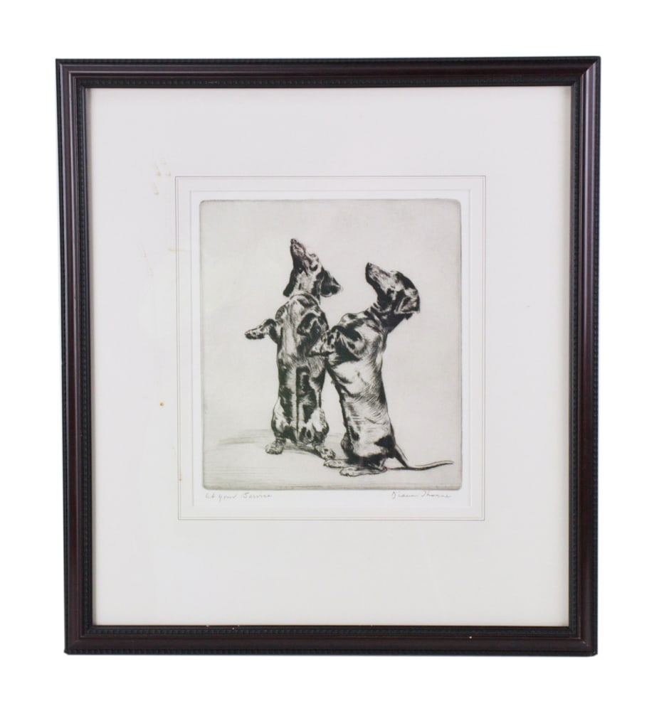 Diana Thorne, "At Your Service", Etching (1 of 7)