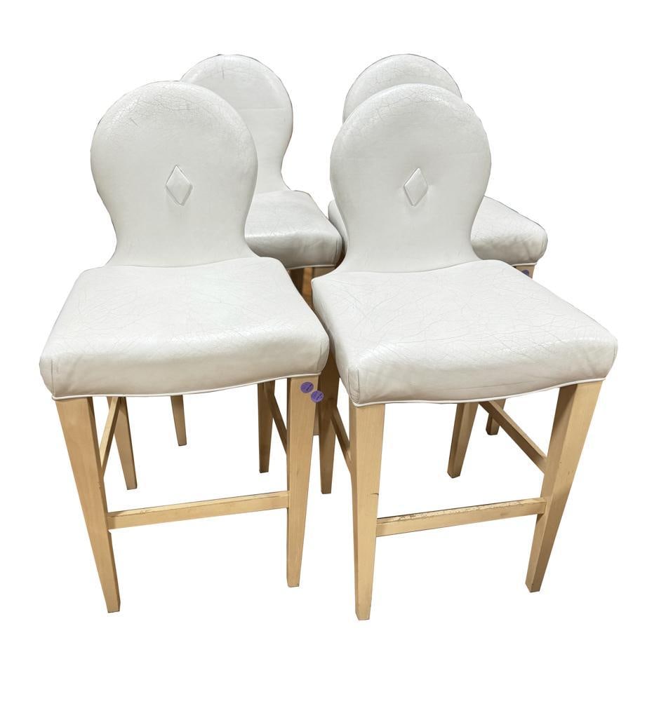 Set of Leather Upholstered Bar Stools (1 of 2)