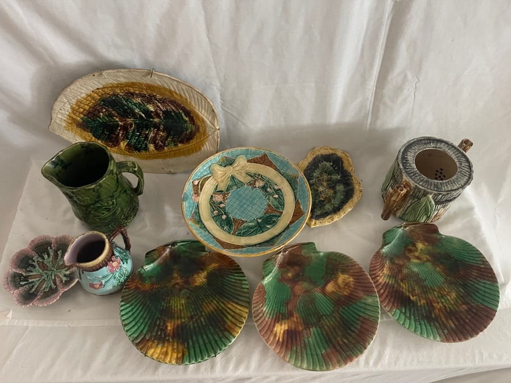 Assorted Majolica Pieces (1 of 3)