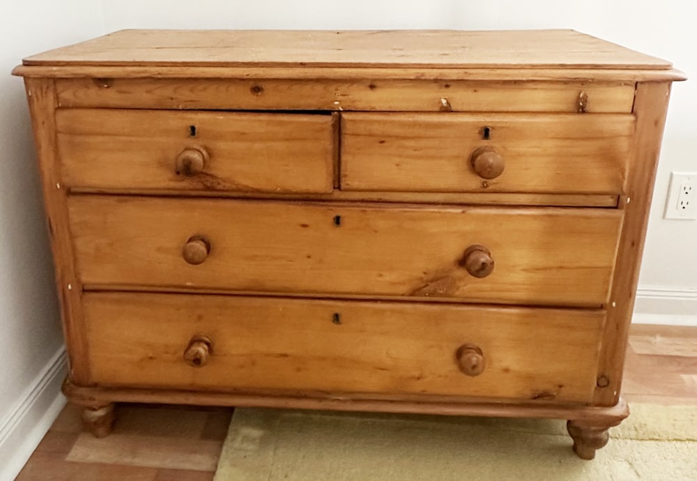 19thC English Pine Chest (1 of 1)