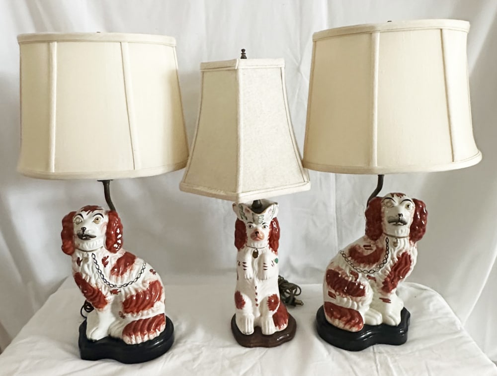19thC English Staffordshire Lamps (1 of 1)
