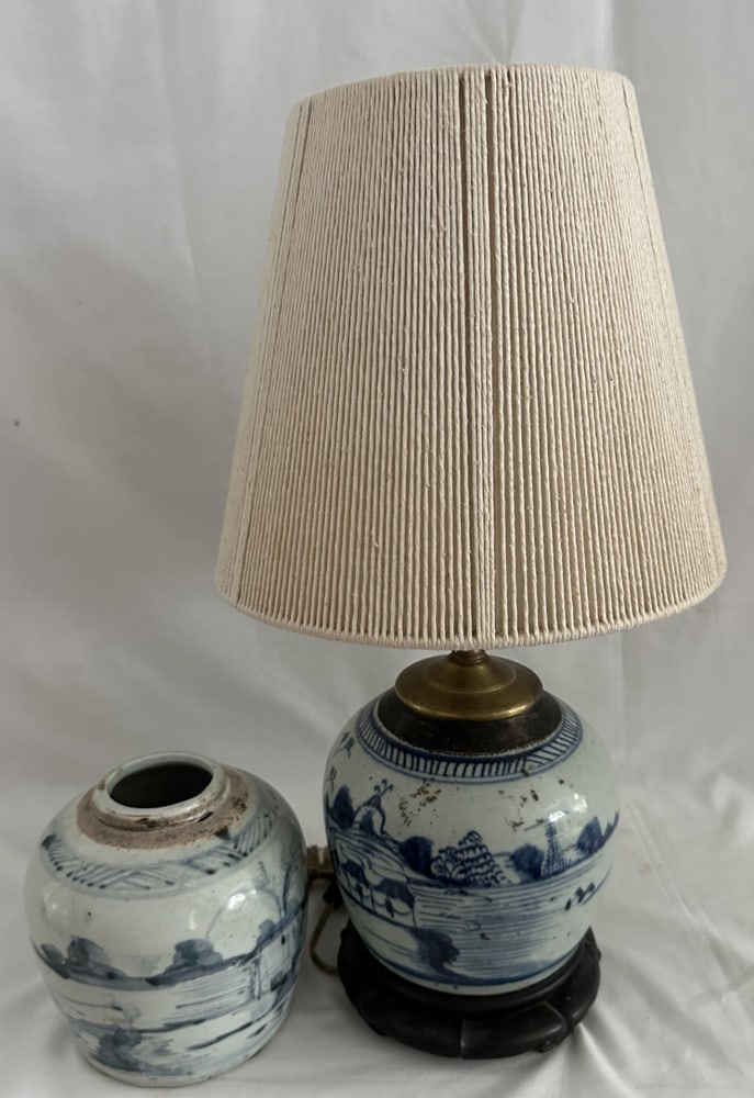 Two Chinese Ginger Jars, One as Lamp (1 of 14)