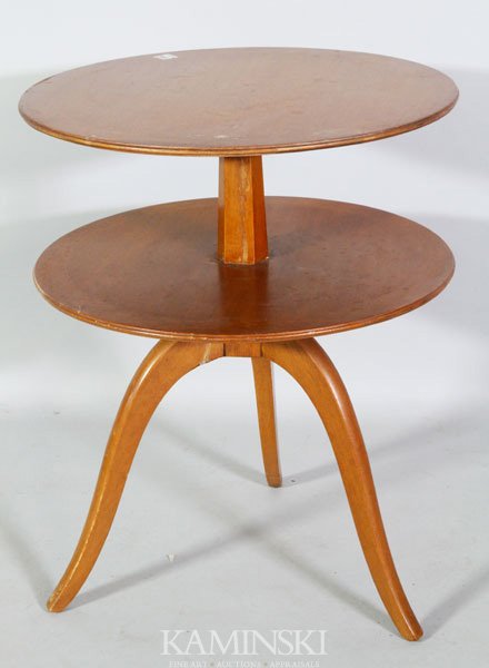 Edward Wormley by Dunbar Table: Edward Wormley by Dunbar table, signed Dunbar. Repair to leg.