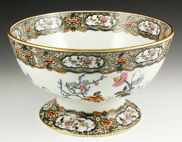 Minton's Punch Bowl: Minton's punch bowl, Japanese ironstone, 8 1/2" h x 14" dia.