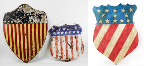Group of American Flag Design Wall Shields (1 of 12)
