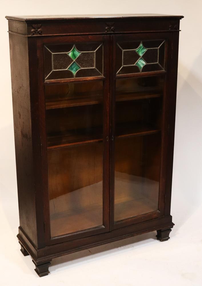 Antique Arts and Crafts Oak Bookcase (1 of 7)