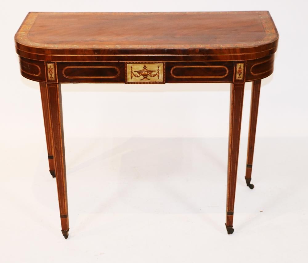 Early 19thC English Adam-Style Games Tables (1 of 8)