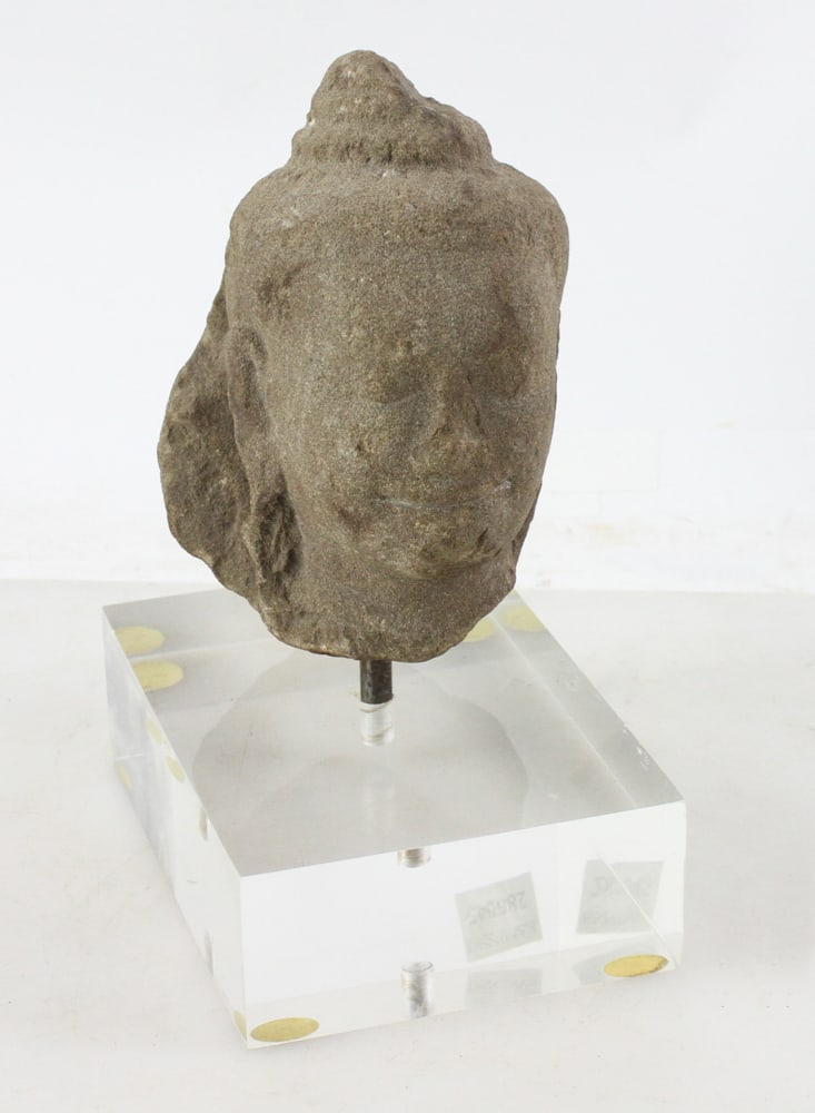 Antiquity Sandstone Carved Head from Angkor Wat (1 of 6)