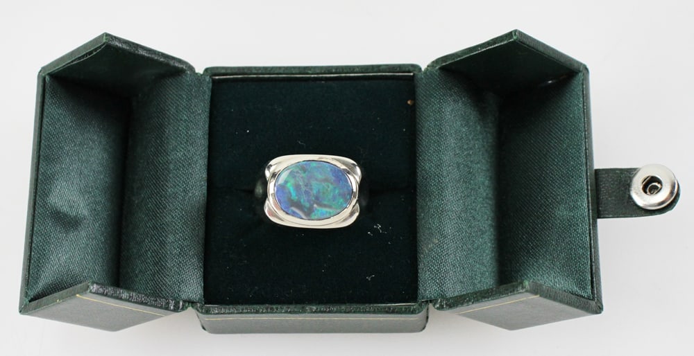 Men's 14k Gold and Australian Opal Ring (1 of 11)