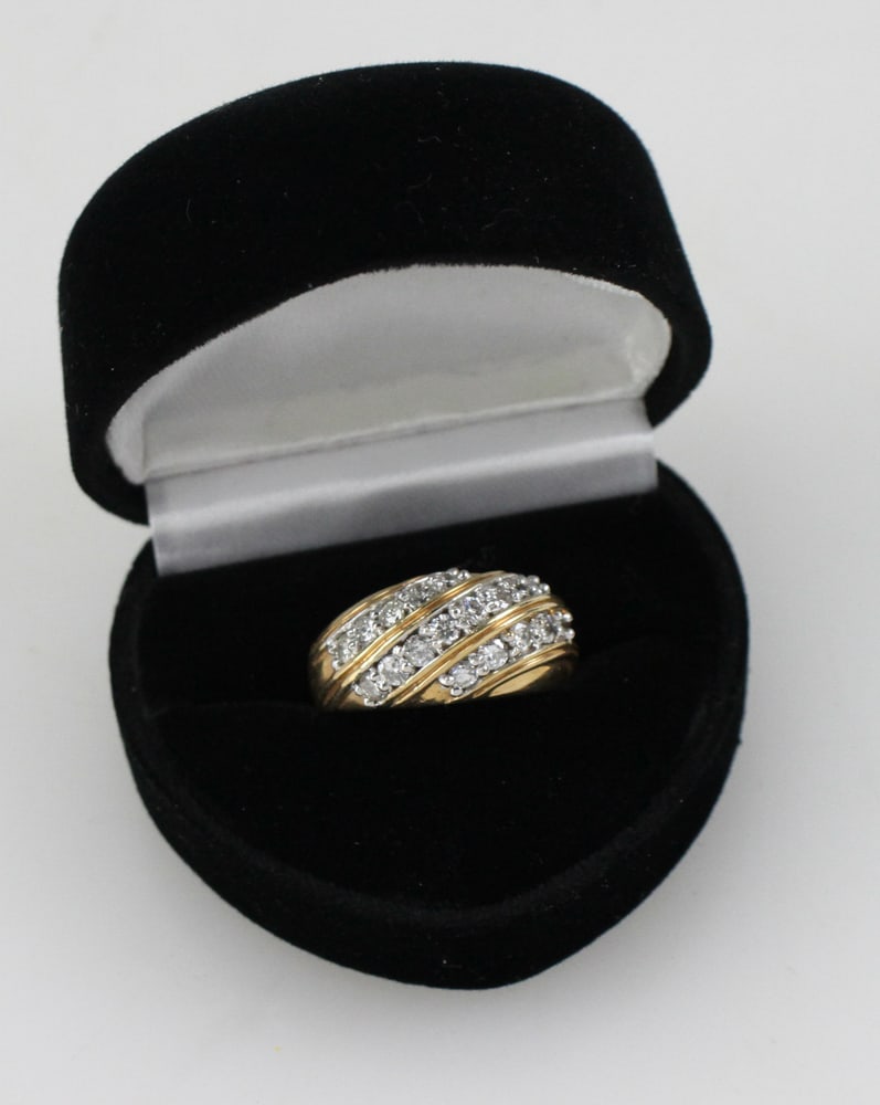 14k Gold Diamond Swirl Ring (1 of 11)