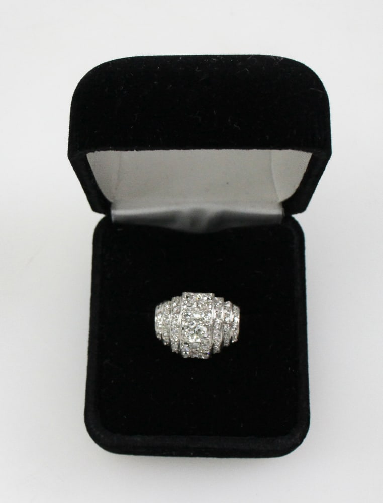 14k Gold Deco Ring with Diamonds (1 of 11)