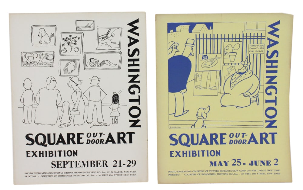 1935 Art Exhibition Posters, After Soglow and Thurber (1 of 8)