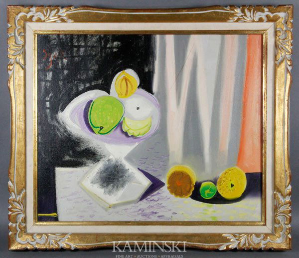 Pantuhoff, Still Life, O/C: Still life with fruit, oil on canvas, signed upper left Igor Pantuhoff, 20" x 24 1/4", 25" x 29" (frame).