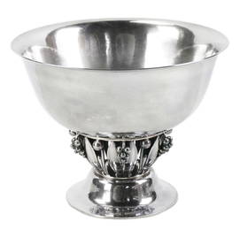 Georg Jensen Sterling Grape Design Centerpiece Bowl