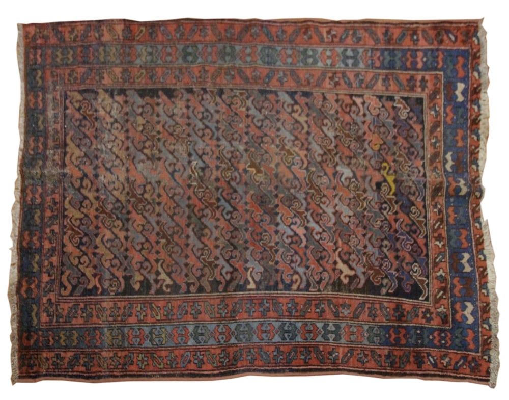 Circa 1900 Kurdish Rug: Circa 1900 Kurdish rug, 6' x 4'. Provenance: Cambridge, Massachusetts collection.