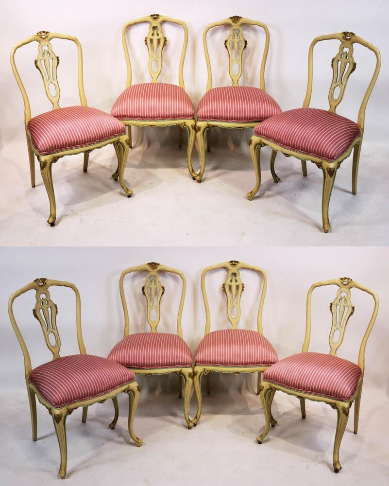 Set of 18thC Venetian-Style Dining Chairs (1 of 6)